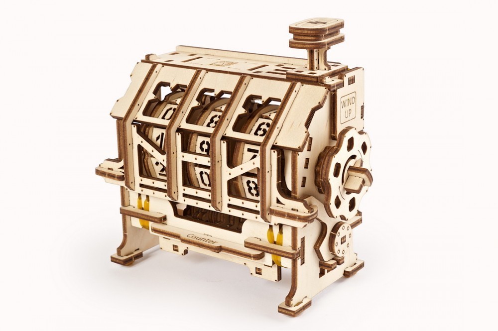 

Механический деревянный 3D конструктор Ugears STEM-модель Счетчик из фанеры (70130)