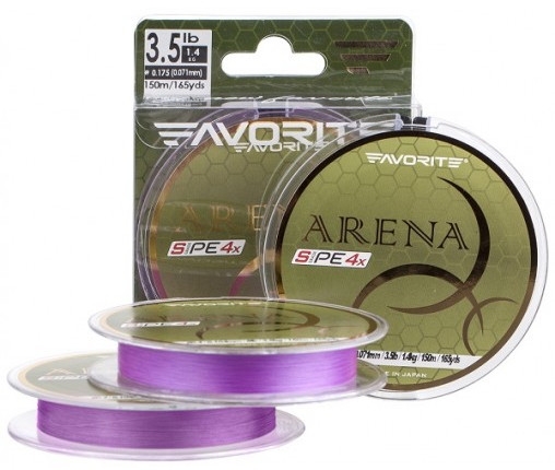 

Шнур Favorite Arena PE Purple 4x 150m #0.2/0.076mm 2.1kg