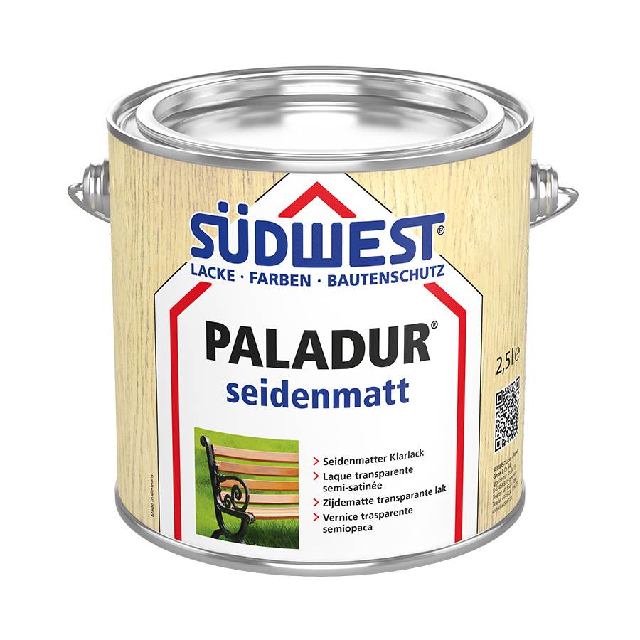 

Лак для дерева SUDWEST PALADUR® -seidenmatt- на алкідній основі (матовий) 2.5 л (30935-004)