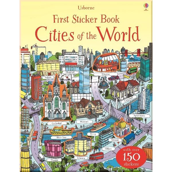 

Детская книга с наклейками First Sticker Book: Cities of the World. Hannah Watson James Gulliver Hancock. ISBN:9781409597469