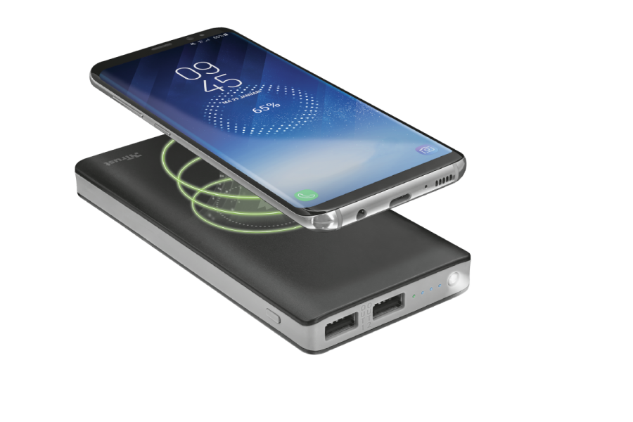 

Внешний аккумулятор для беспроводной зарядки Trust Primo Wireless Charging Powerbank 8000mAh
