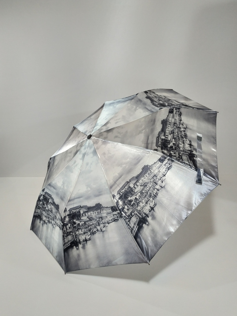 

Зонт полуавтомат женский 483 Calm Rain 100 см Светло-серый