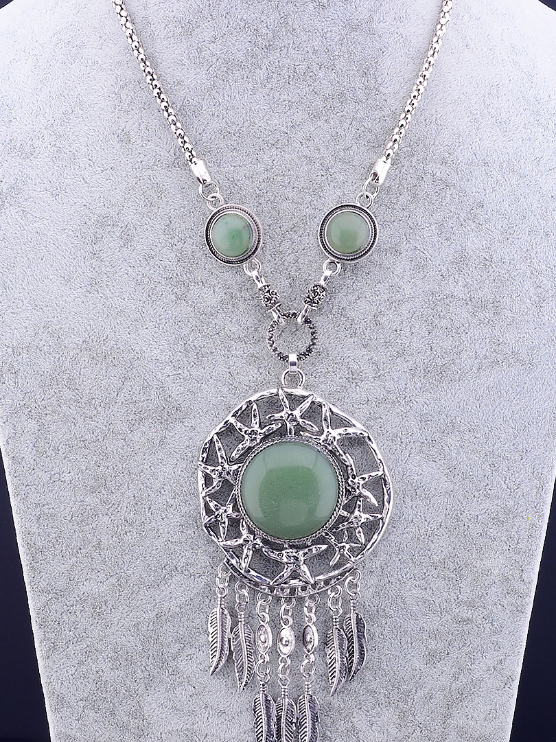 

Колье с кругом из нефрита Sunstones 50 см. 035999