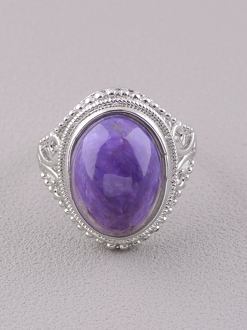 

Кольцо с Чароитом безразмерное Sunstones 4,45 г. 077638-999