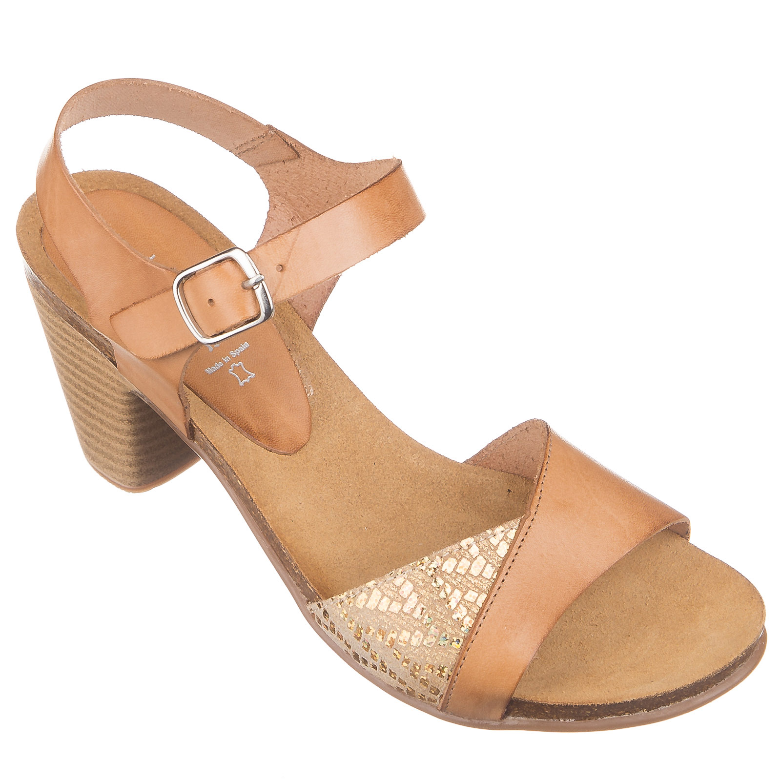 

Босоножки женские Marila Мар-11823/SPA-36 VAQ. CAMELLO-ESPIGA MET. PLATINO P- SPA CARAMEL 38 Ар.91828838
