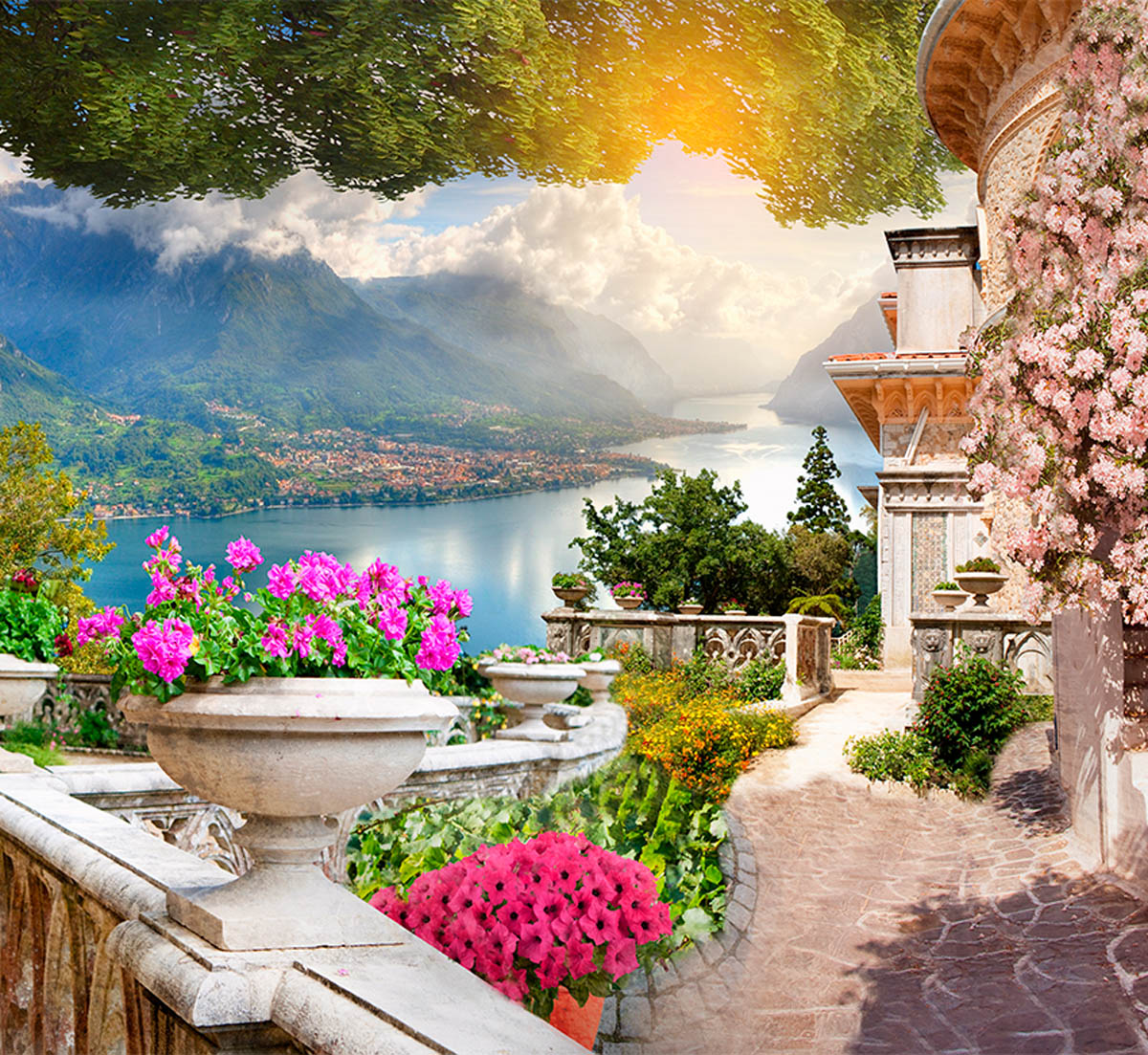 

Фотообои WS Wallpaper Фреска с видом на море 294*270 (31213) Сатин