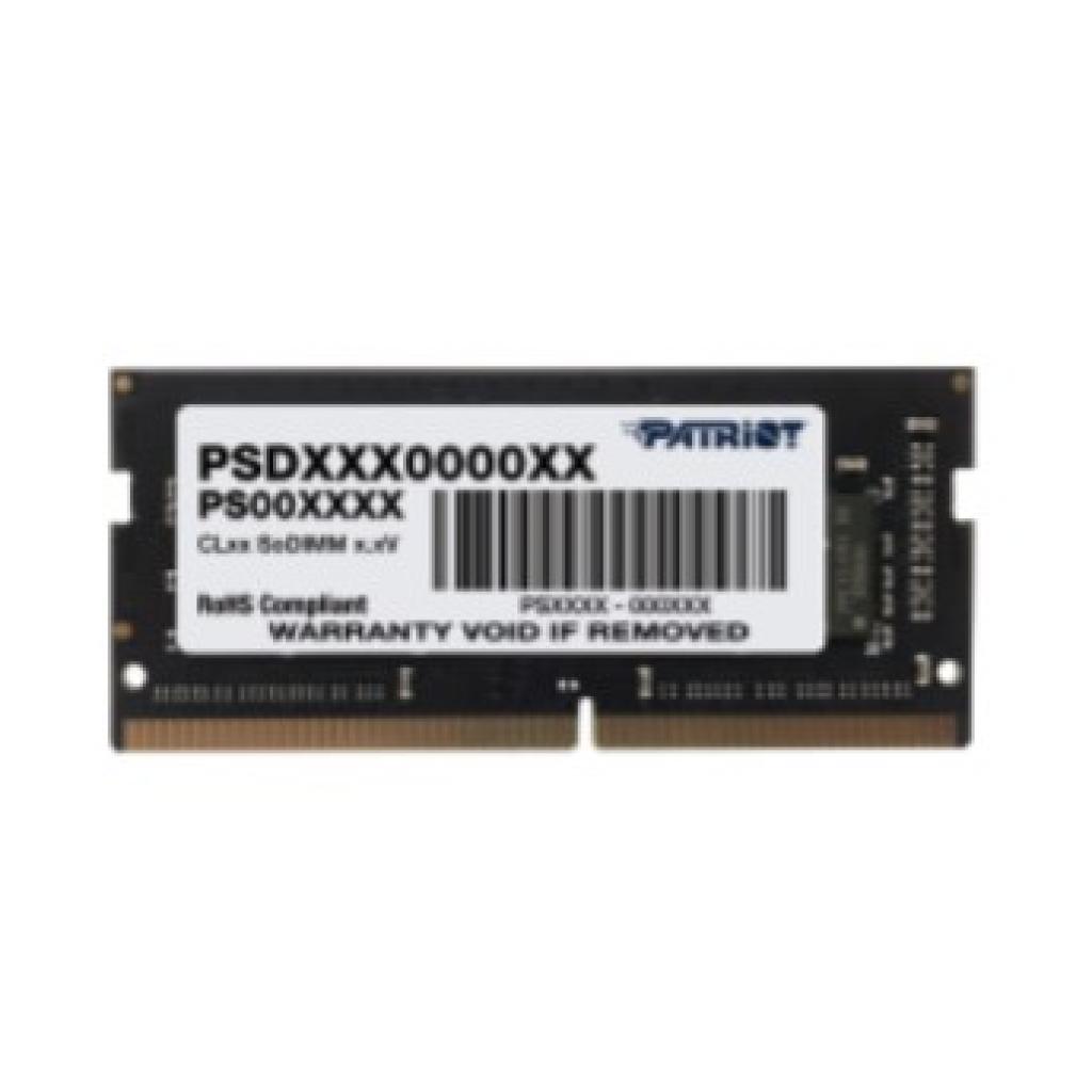 

Модуль памяти для ноутбука SoDIMM DDR4 4GB 2666 MHz Patriot (PSD44G266681S)