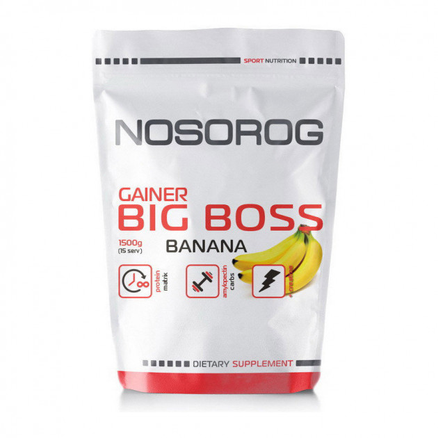 

Гейнер Nosorog Nutrition Big Boss 1500 грамм Банан (334362-2)