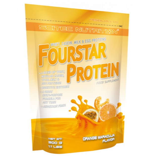 

Протеин Scitec Nutrition FourStar Protein 500 грамм апельсин + маракуя (335225-3)