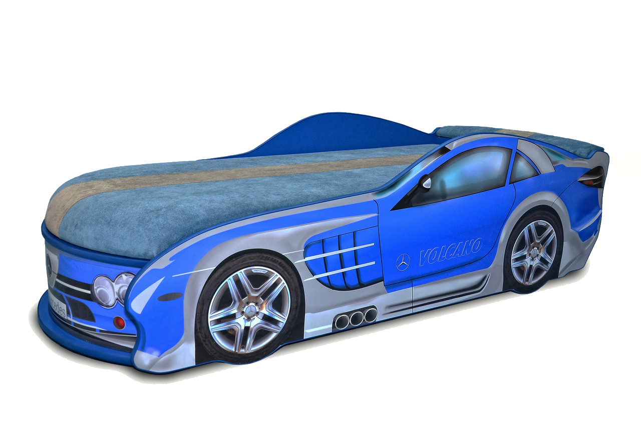 

Кроватка машина MERCEDES синяя 150*70 с подъемным механизмом