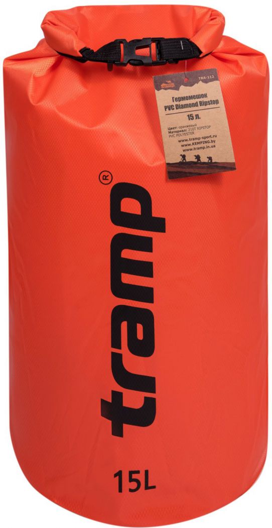 

Гермомешок Tramp PVC Diamond Rip-Stop оранжевый 15л (TRA-112-orange)