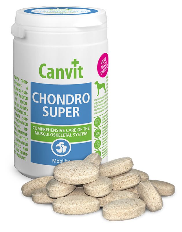 

Хондропротектор Canvit Chondro Super для собак крупных пород комплексный уход за опорно-двигательным аппаратом (таблетки) 230 г