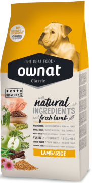 

Корм сухой для собак Ownat Lamb&Rice с Ягненком и Рисом - 4 кг