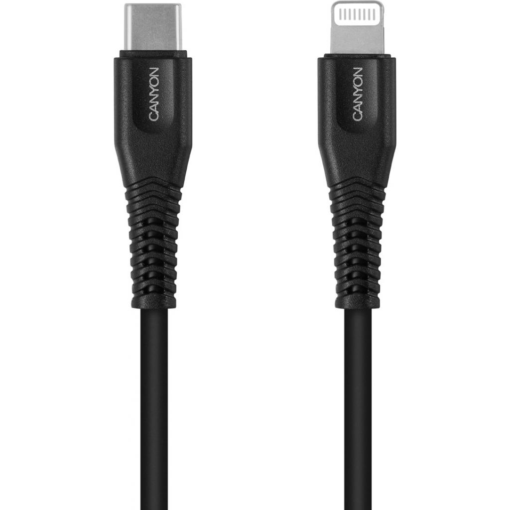 

Дата кабель USB Type-C to Lightning 1.2m MFI Black CANYON (CNS-MFIC4B)