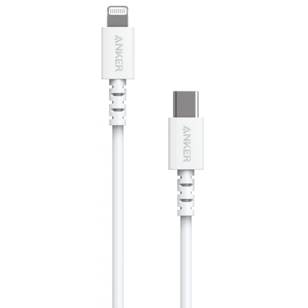 

Дата кабель USB Type-C to Lightning 0.9m V3 Powerline Select White Anker