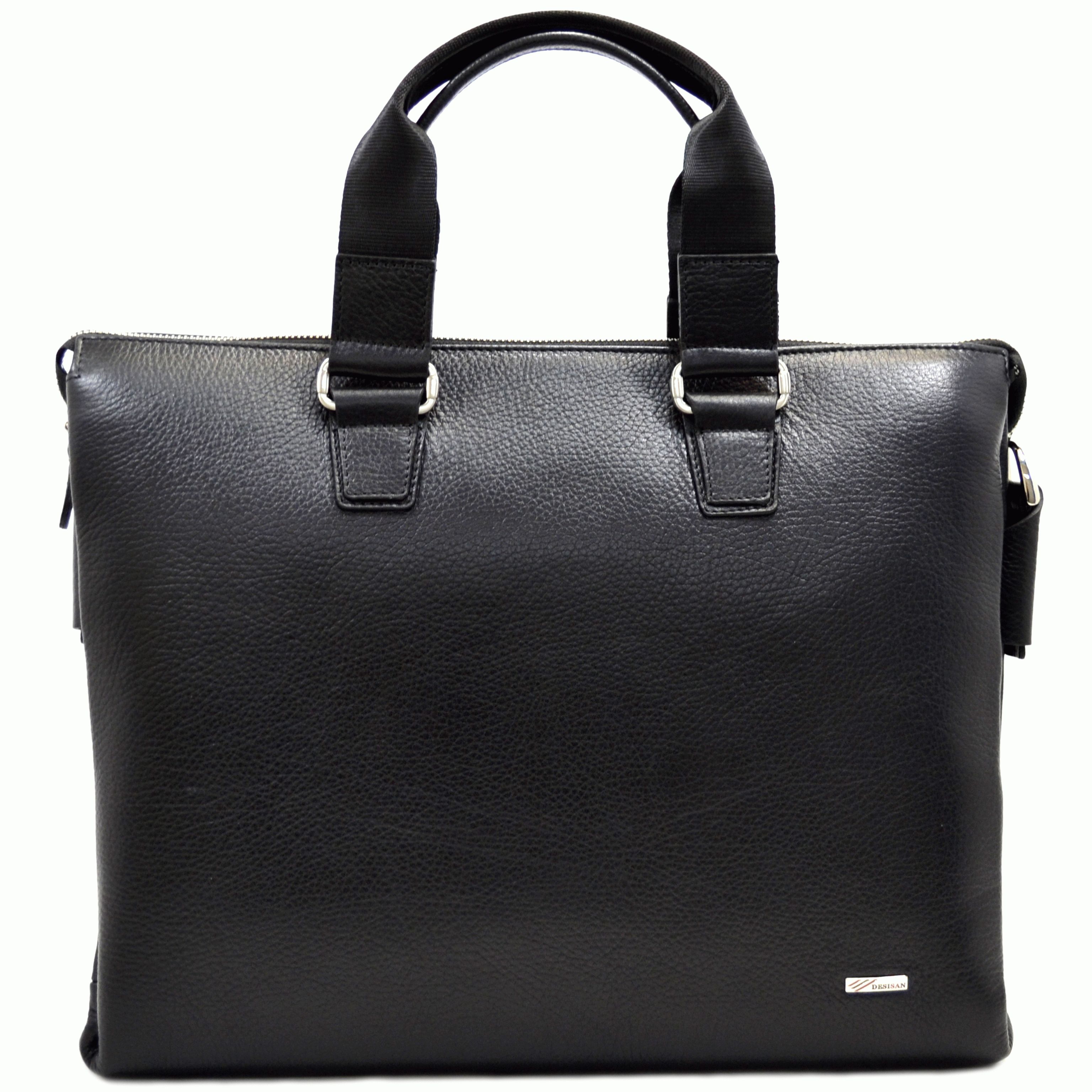 

Портфель Desisan 1341-01black кожаный Черный
