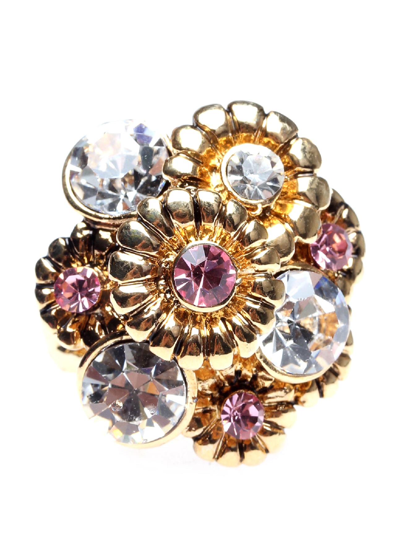 

Кольцо с позолотой 24 карата с хрусталем Honey Fashion Accessories 30258XL