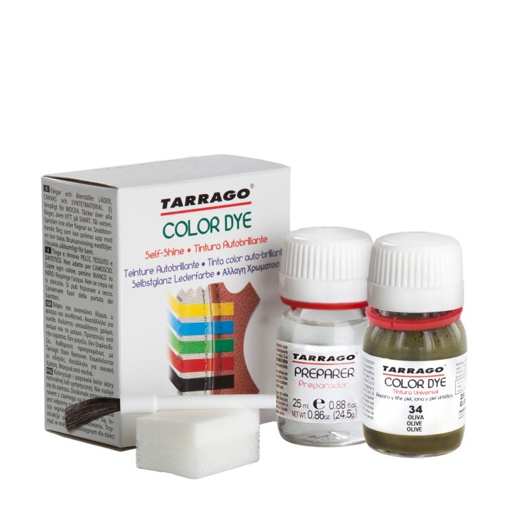 

Оливковая краска для обуви Tarrago Self Shine Color Dye Doble, 25 + 25 мл