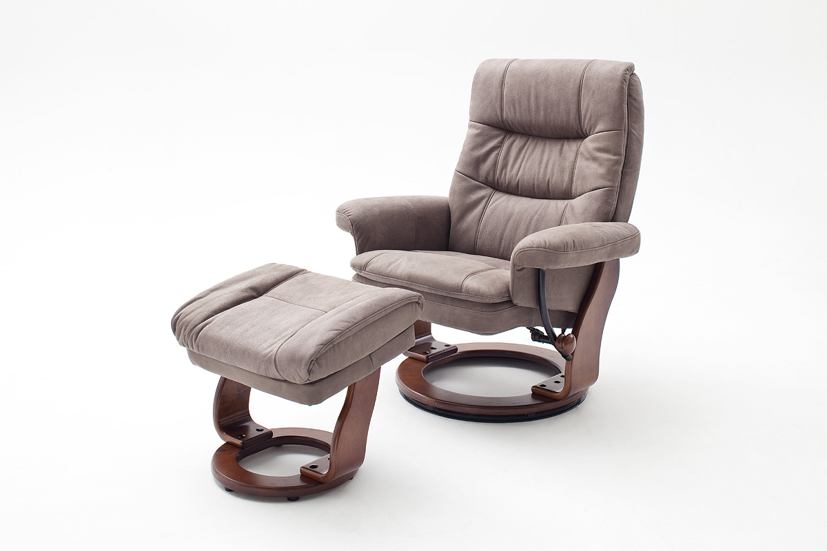 

Кресло Frost Relax Samon XL Chair Taupe Cloth Nuts 3 с оттоманкой для ног