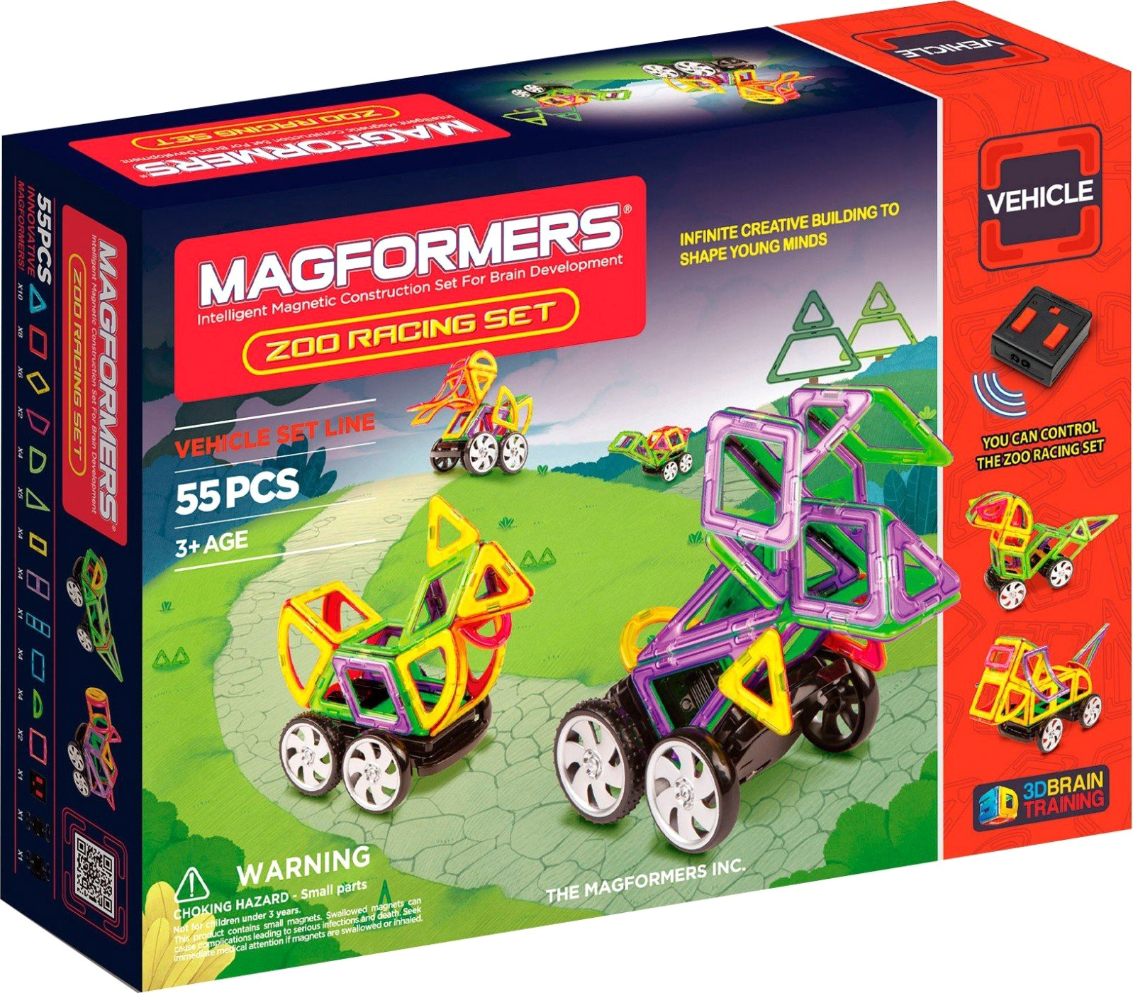 

Конструктор магнитный Magformers Зоо гонки 55 деталей (707008) (8809134368329)