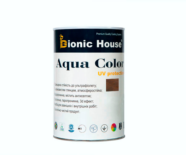 

Краска для дерева Bionic-House Aqua Color UV-protect 0,8л Венге