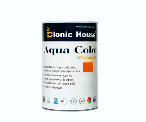 

Краска для дерева Bionic-House Aqua Color UV-protect 0,8л Янтарь