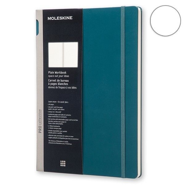 

Блокнот Moleskine Workbook A4 нелинованный шалфей PROWB53HK7