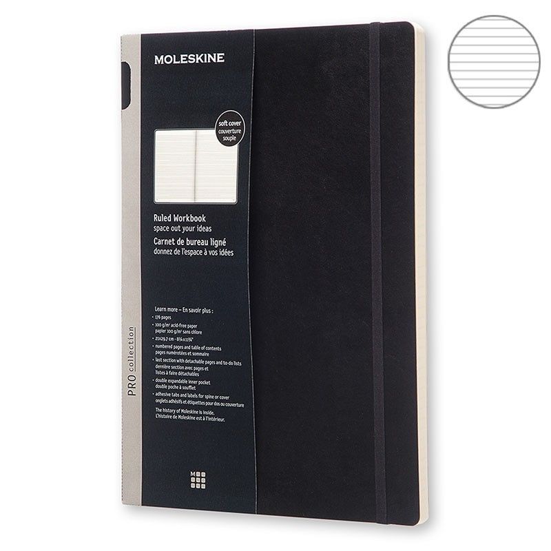 

Блокнот Moleskine Workbook A4 в линию PROWB51SBK