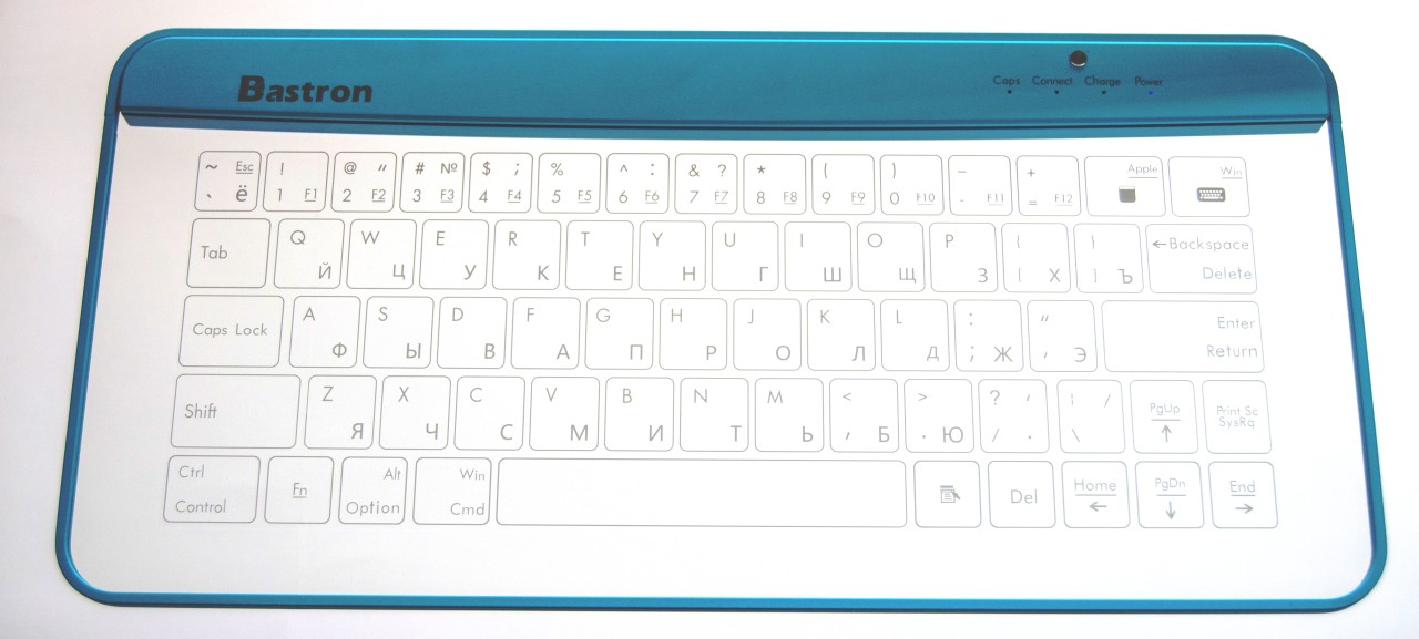 

Стеклянная беспроводная клавиатура Bastron B9 Голубой (518131B)