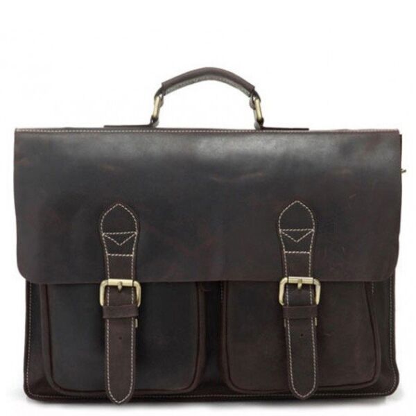 

Мужской кожаный портфель TIDING BAG 7105R Черный