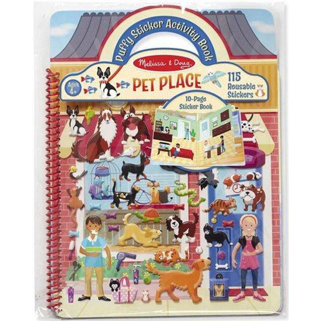 

Набор для творчества Melissa&Doug Объемные многоразовые наклейки Дом для животных (MD19429)