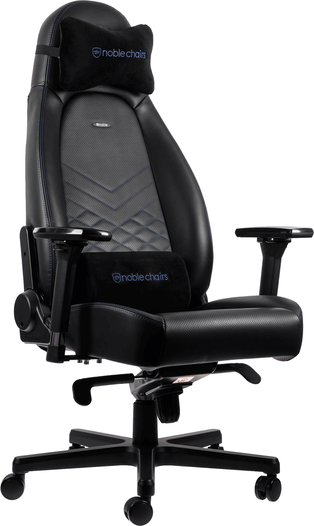 

Кресло геймерское NOBLECHAIRS Icon Black/Blue (NBL-ICN-PU-BBL)