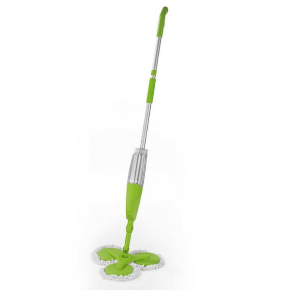 

Гибкая тройная швабра Supretto с распылителем 360 градусов 3 Magic Mop Салатовая