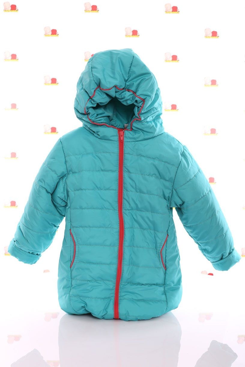 

Куртка Babykroha Евро 116р бирюзовая с коралловым