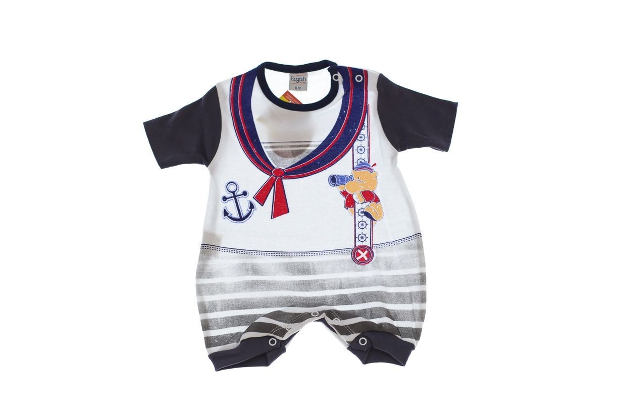 

Песочник с якорем Babykroha 68р серый