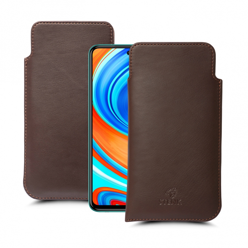 

Футляр Stenk Elegance для Xiaomi Redmi Note 9 Pro Коричневый