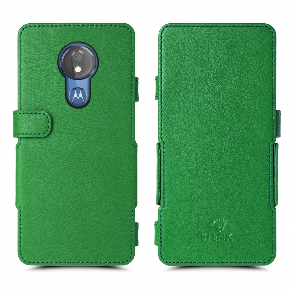 

Чехол книжка Stenk Prime для Motorola Moto G7 Power Зелёный