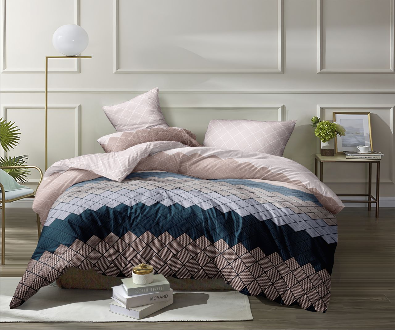 

Комплект постельного белья Atlantic ocean НШ 150х215 см Розово-коричневый 000120896