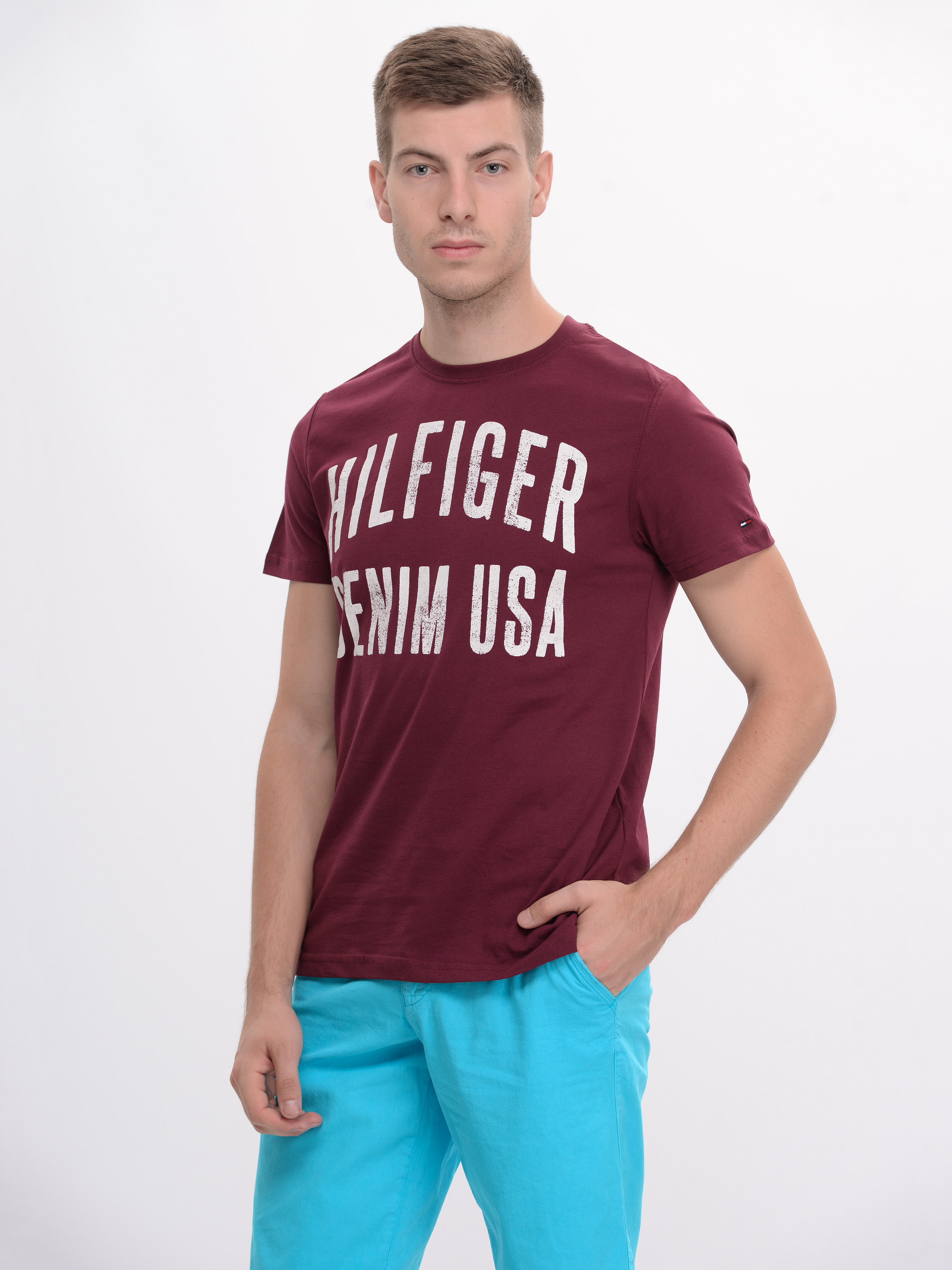 

Футболка Tommy Hilfiger 9156.4  (46) Бордовая, Футболка Tommy Hilfiger 9156.4 M (46) Бордовая