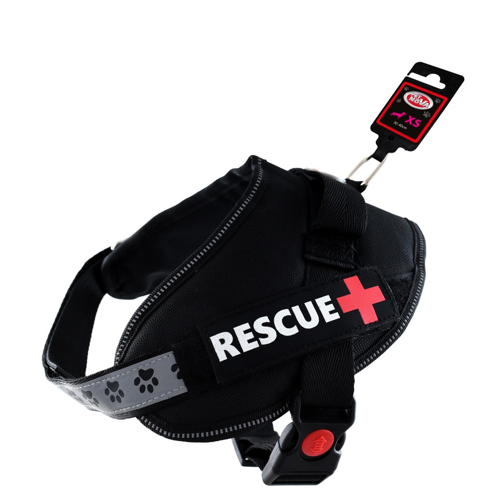 

Шлея усиленная Pet Nova Rescue+ S 45-55 см Чёрная (HA-RESCUE-BL-S)