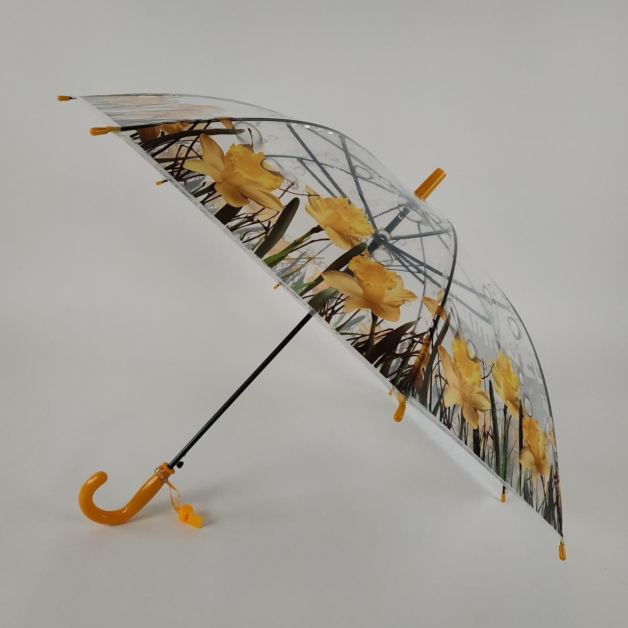 

Женский прозрачный зонт-трость (1315) Feeling Rain 100 см Прозрачный 000097594