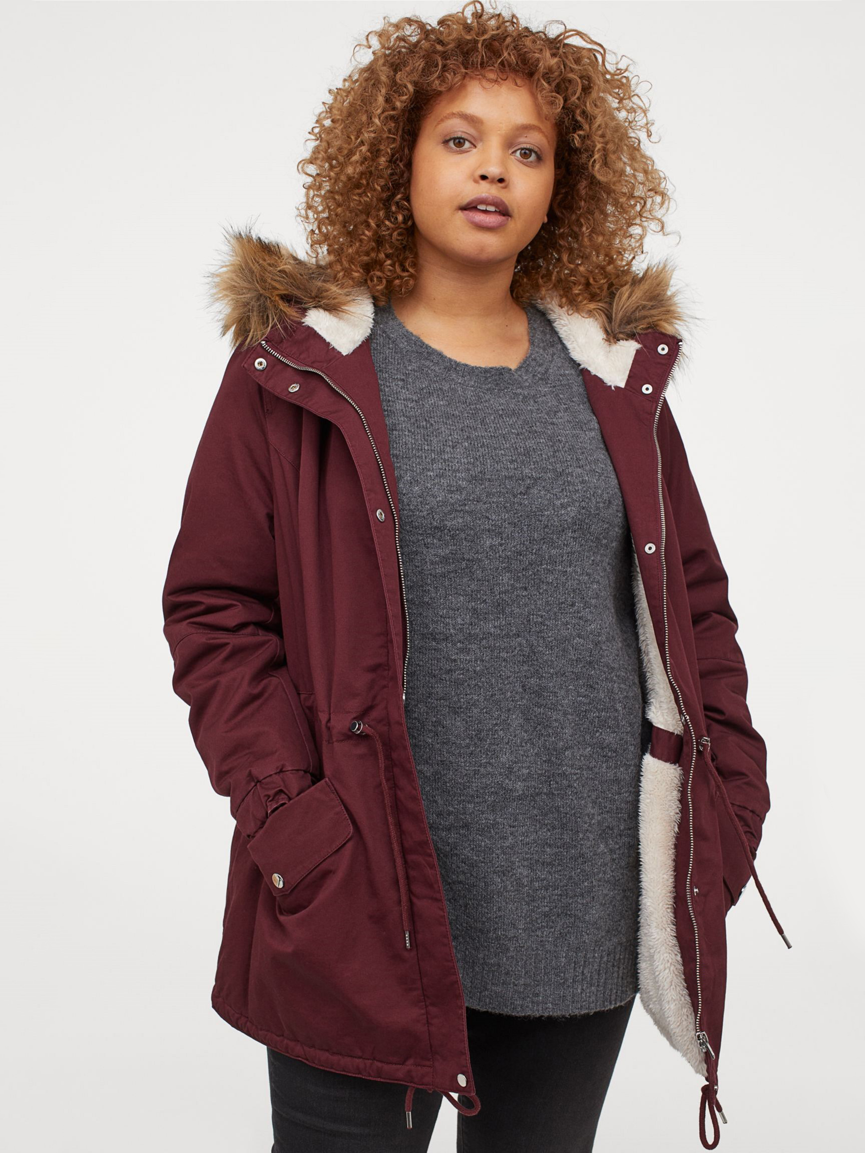 

Парка H&M 060881956 L Бордовая