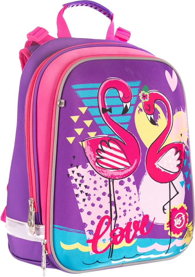 

Рюкзак школьный каркасный YES H-12 женский 0.98 кг 30x38x15 см 17 л Flamingo (558017)