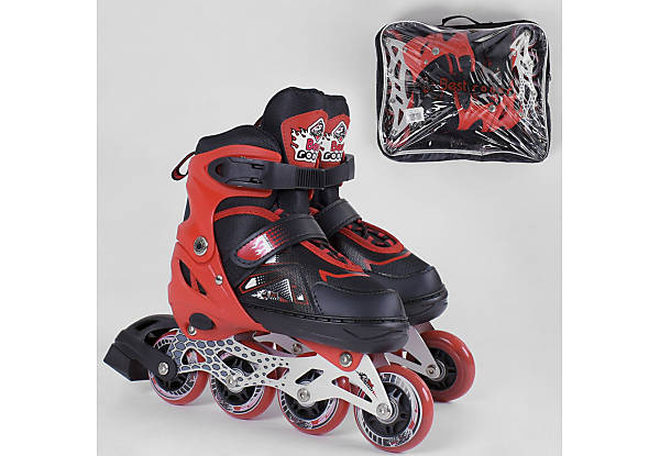 

Ролики 34-37 со светом (красно-черные) Best Roller (8017-М)