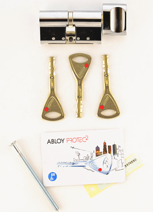 

Цилиндр Abloy Protec2 92 мм (31х61Т) ключ/тумблер хром