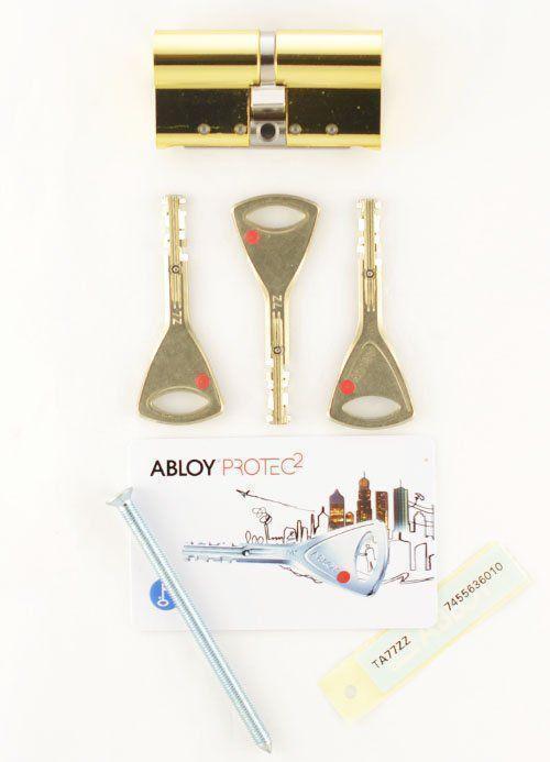 

Цилиндр Abloy Protec2 HARD 123 мм (57х66) ключ/ключ латунь