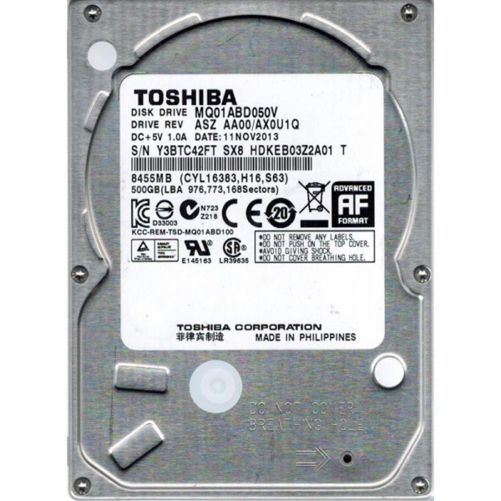 

Жорсткий диск для ноутбука 2.5" 500GB TOSHIBA (# MQ01ABD050V #)