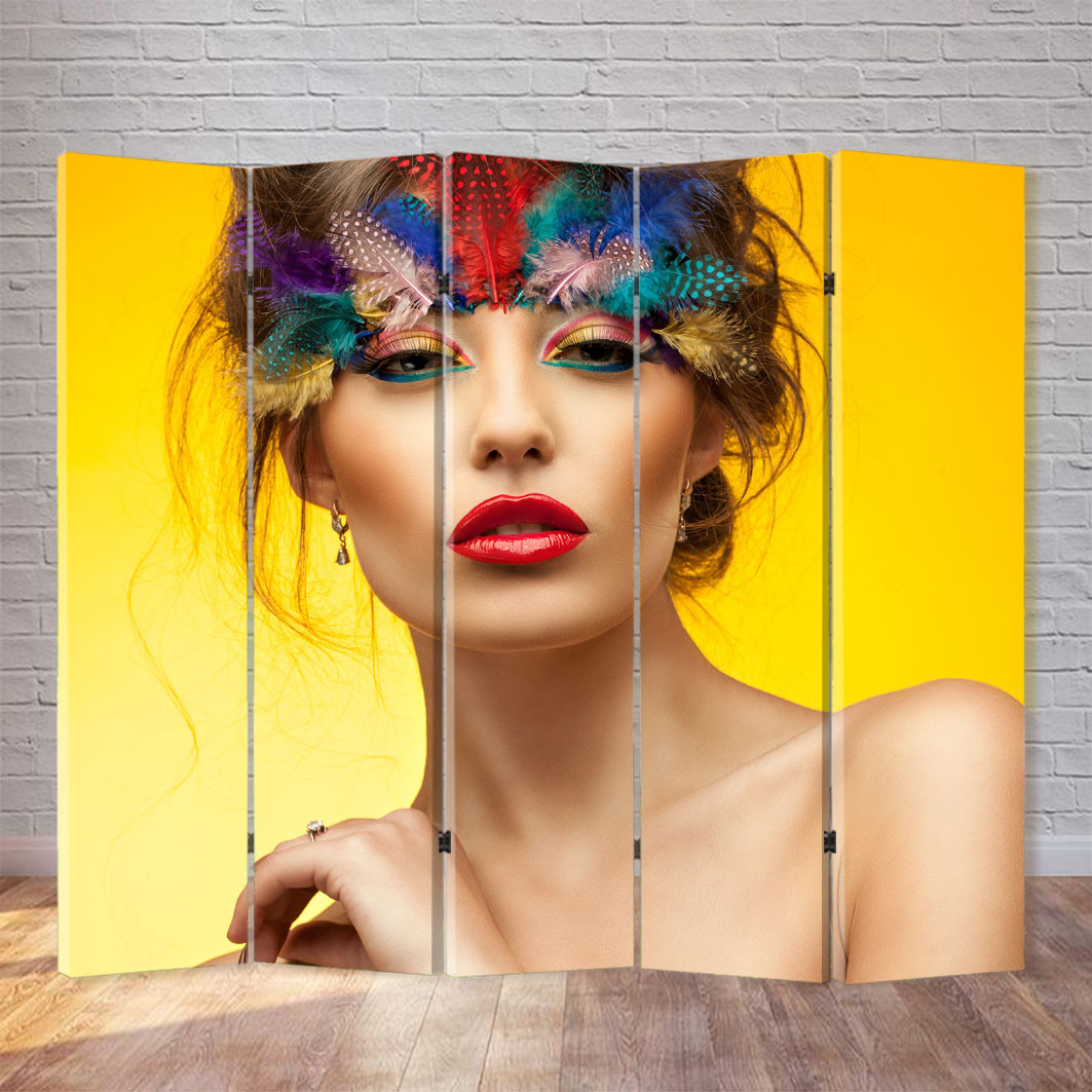 

Ширма декоративная FineDecor "Макияж Перья" 200x180 см 217b