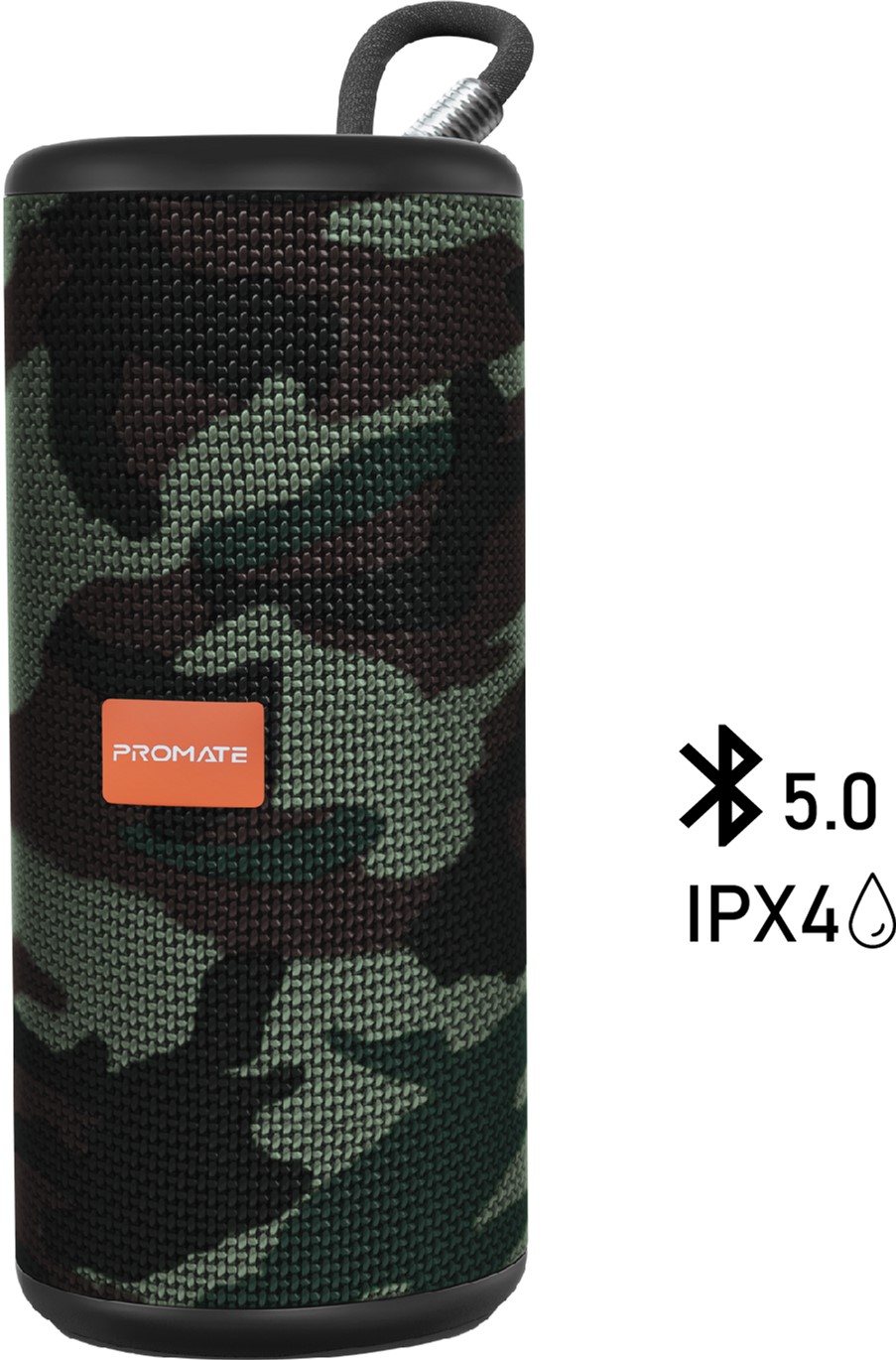 Акция на Акустическая система Promate Pylon 10W IPX4 Camouflage (pylon.camouflage) от Rozetka UA