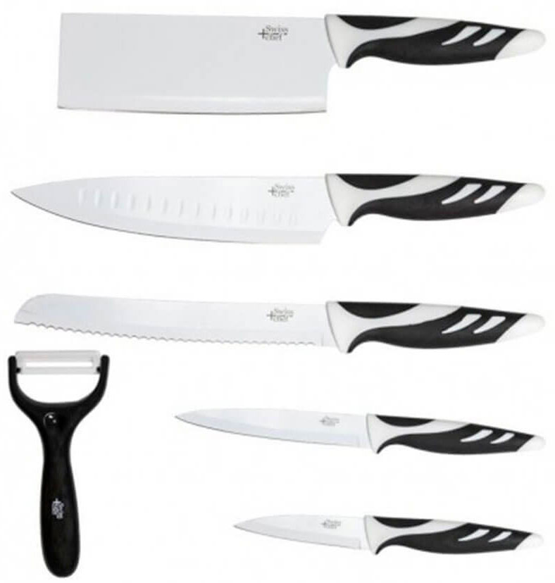 Акция на Набор ножей Cecotec Pro Set White 6 предметов (CCTC-01023) от Rozetka UA